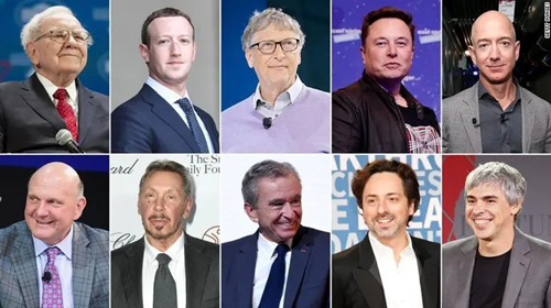 疫情期間，全球十大富豪財富翻了一番